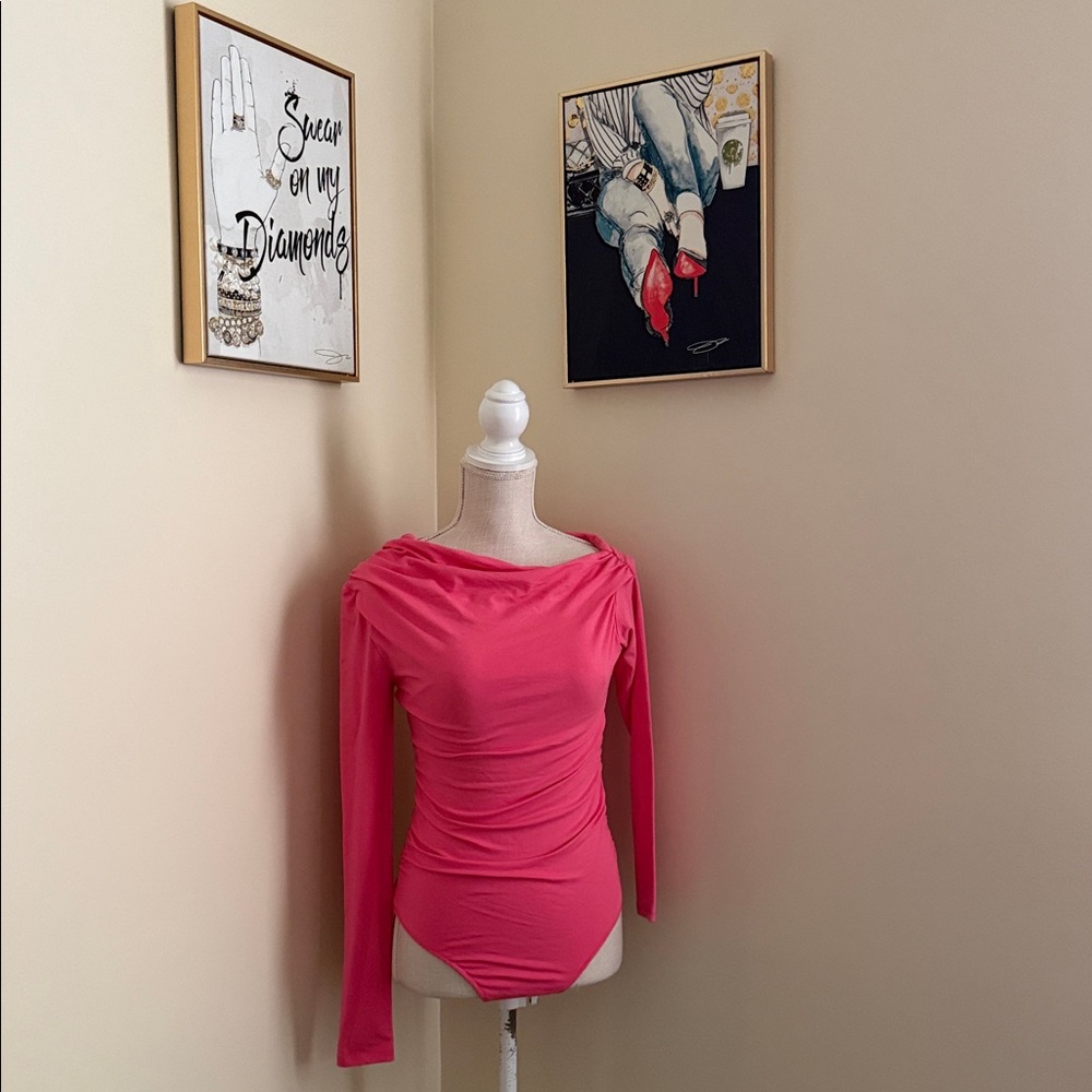 Chelsea & Violet Vibrant Pink Long Sleeve Top - Picture 3 of 8